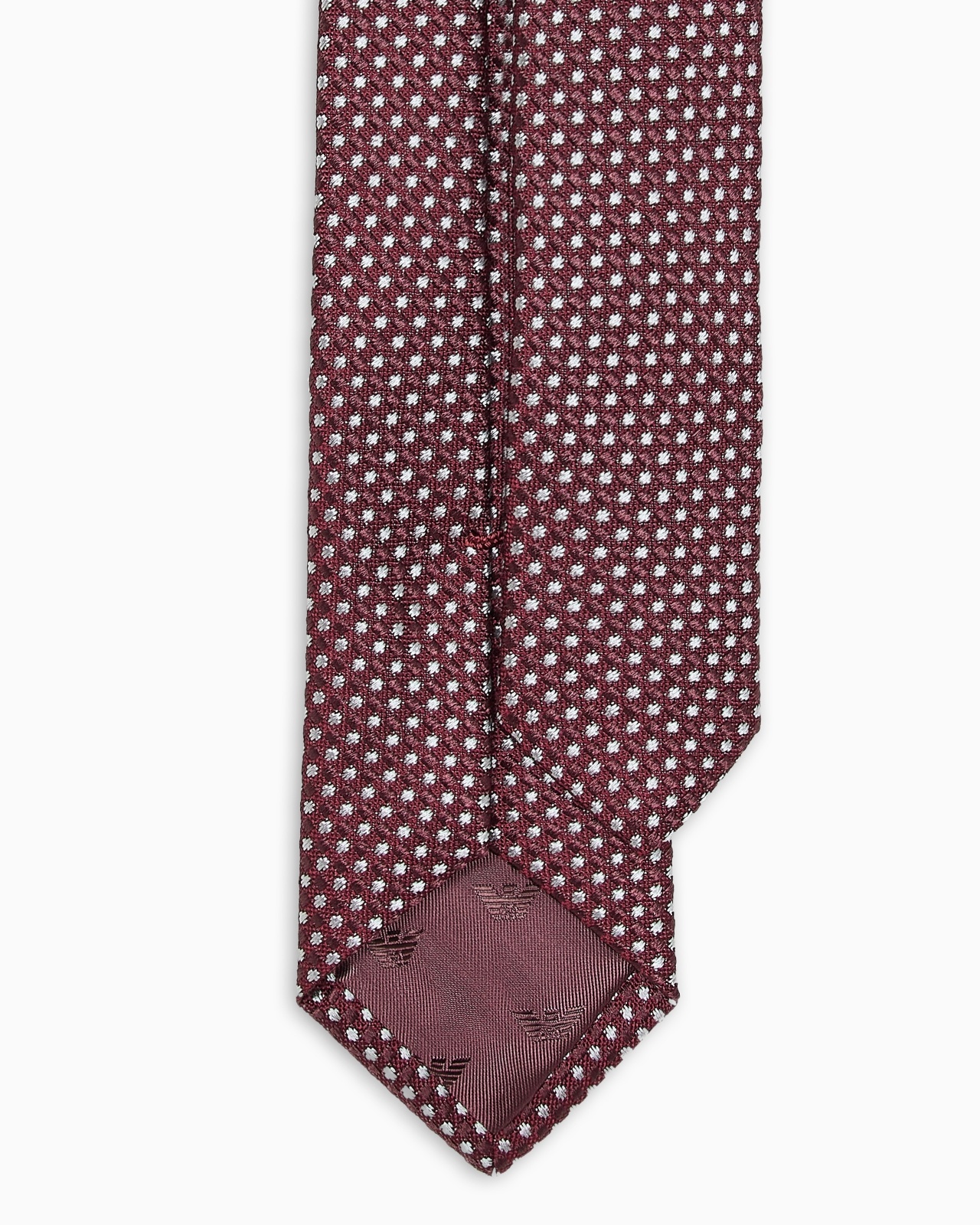 PURE SILK TIE WITH JACQUARD MICRO-MOTIF - 2
