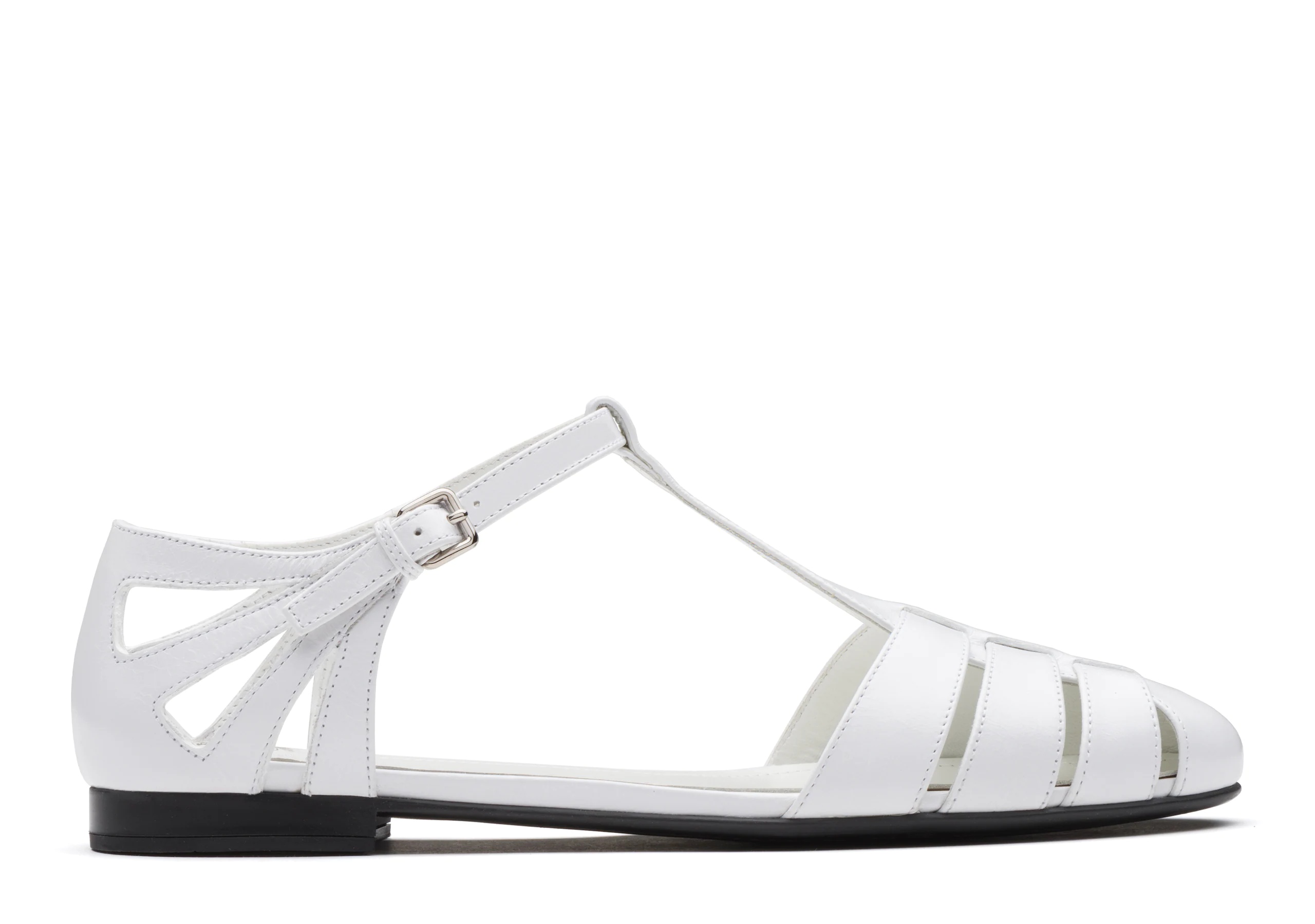 Rainbow
Shine Calf Leather T-Bar Sandal White - 1