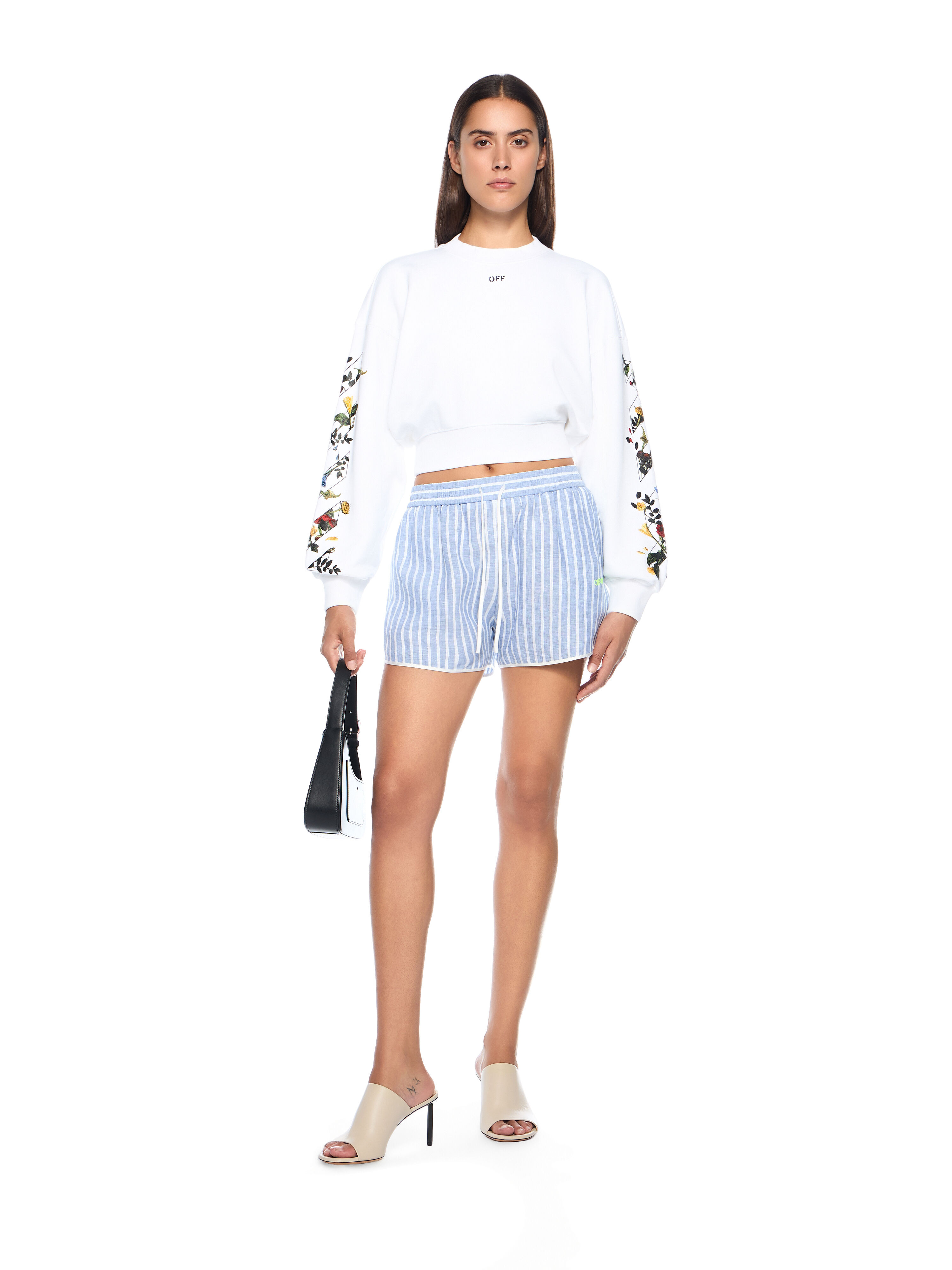 Striped Drawstring Shorts - 2