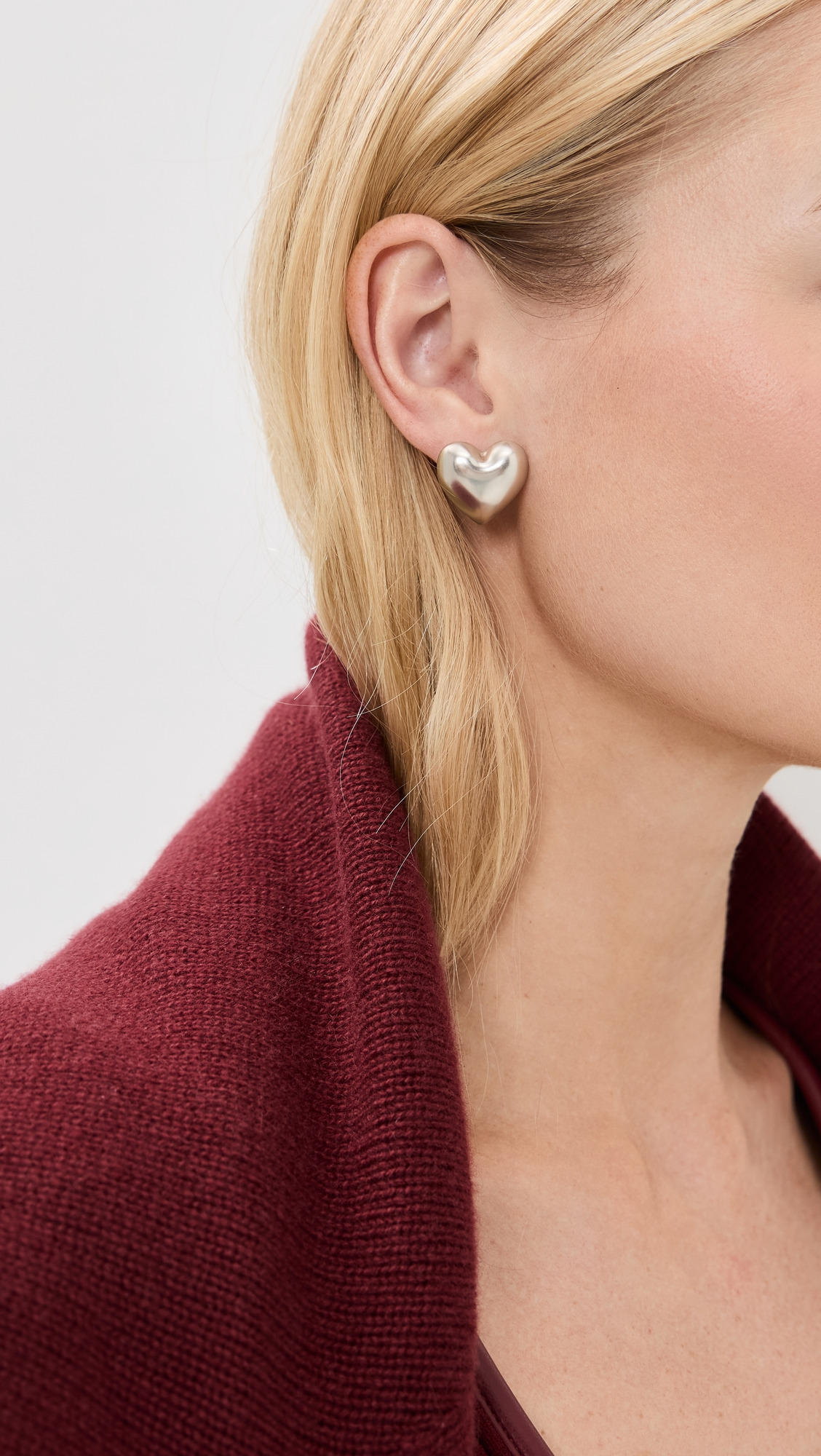 The Puffy Heart Stud Earrings - 2