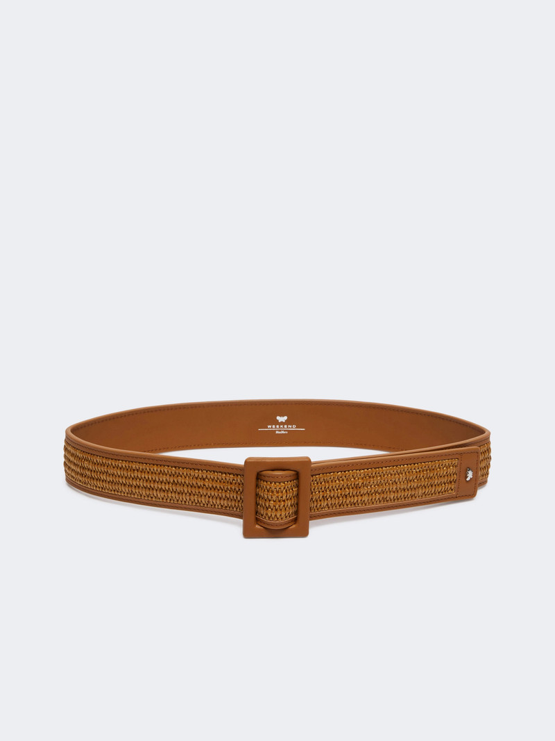 BOCCA Raffia effect belt - TANGERINE 1
