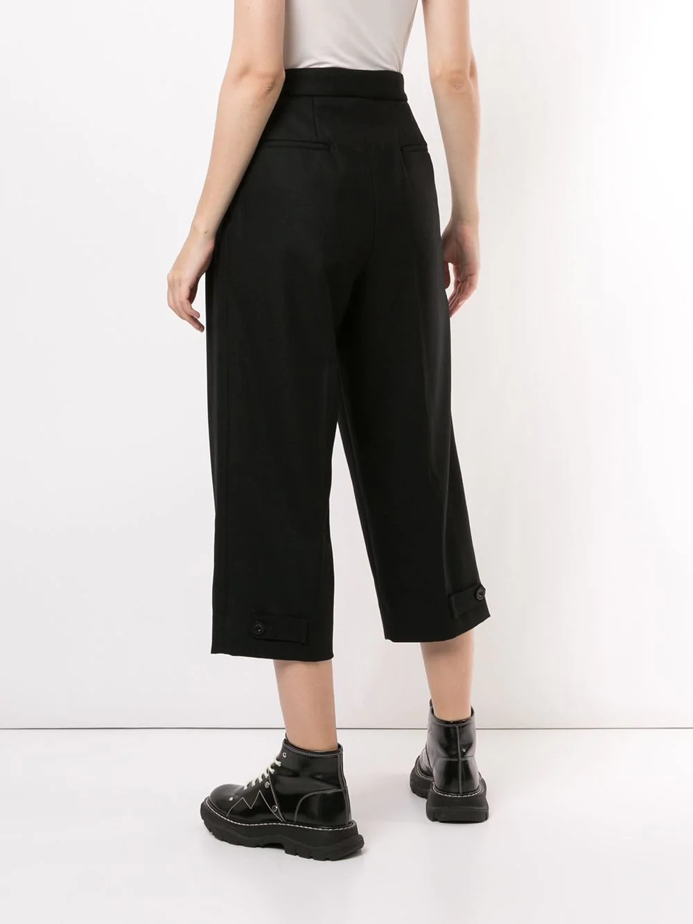 high-waist cropped trousers - 4