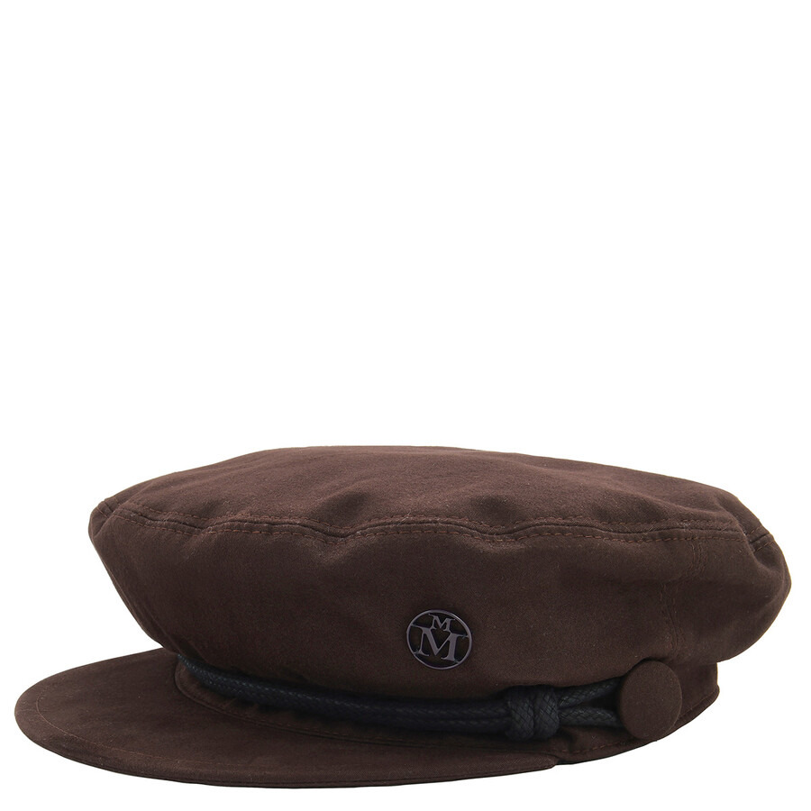 Maison Michel Ladies Bitter Chocolate New Abby Paperboy Hat - 4