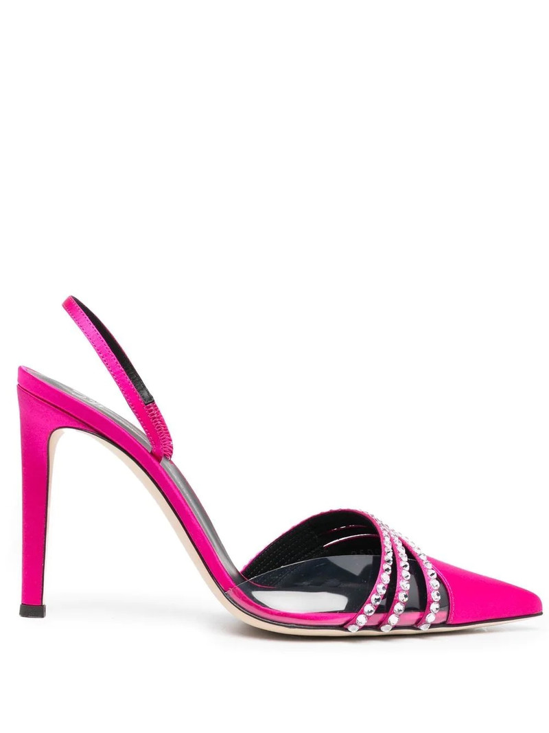 gem-embellished 110mm heeled pumps 1