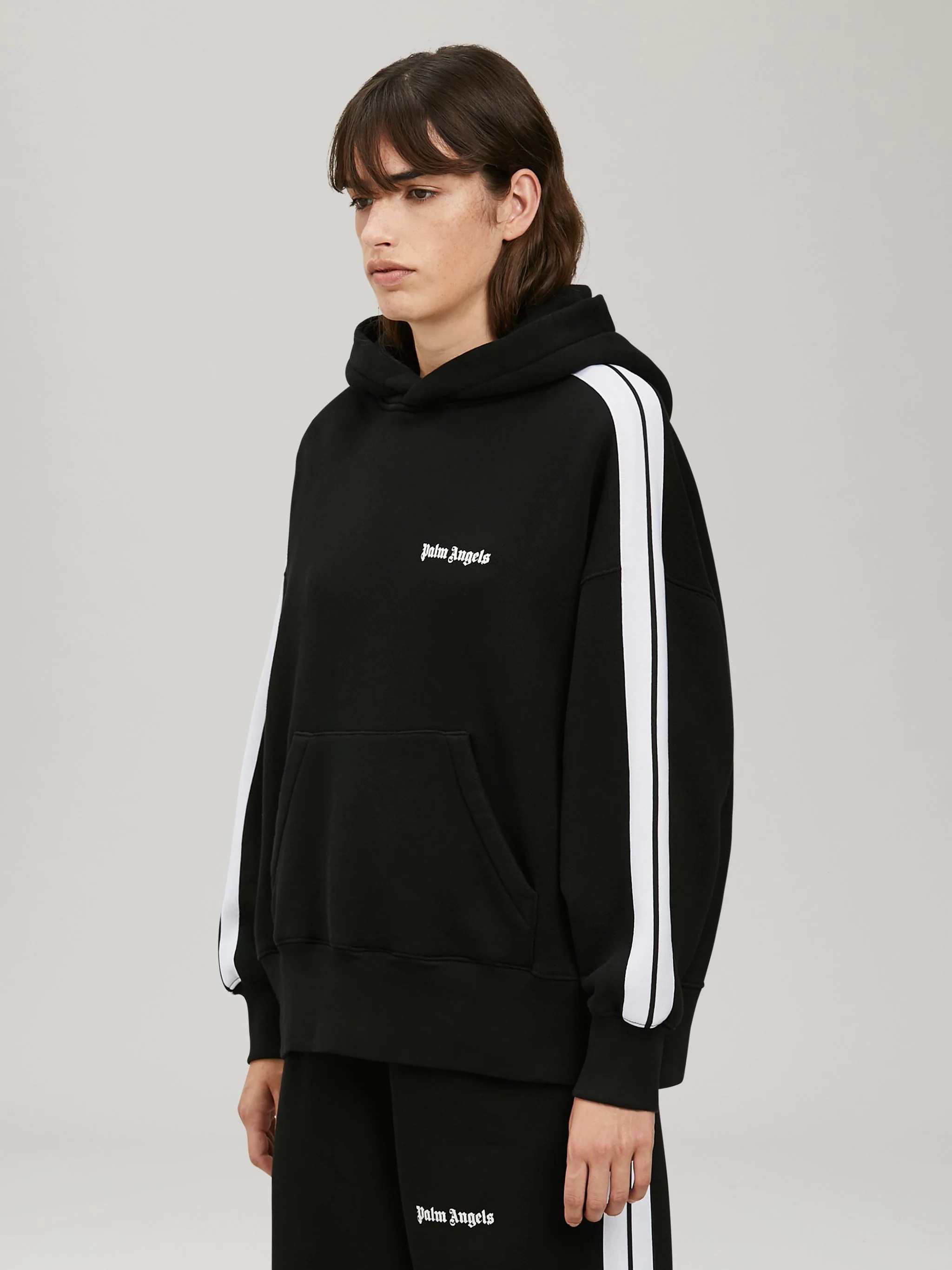 BLACK TRACK HOODIE - 4