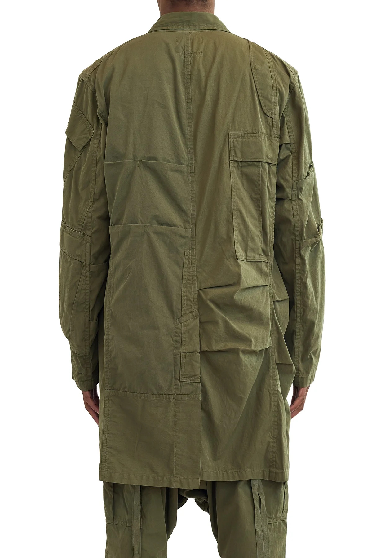 Eye Junya Watanabe Man Rebuild By Needles Multi Pocket Duster Coat Khaki - 4
