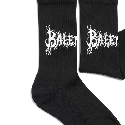 BALENCIAGA Men's Diy Metal Outline Socks in Black/white outlook