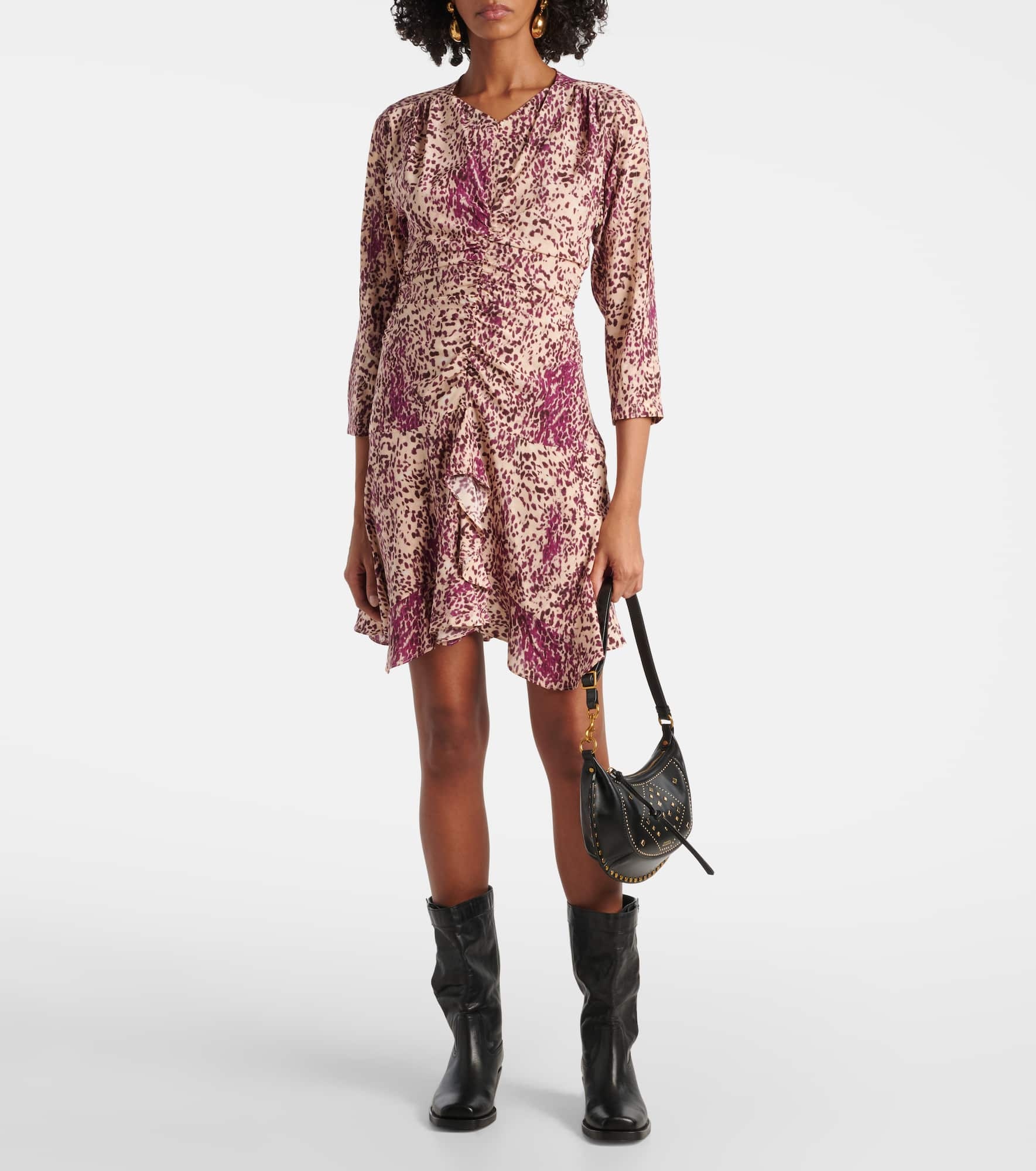 Octavia printed silk-blend minidress - 2