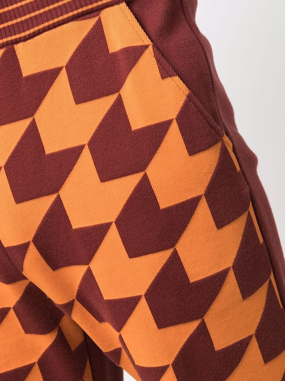 chevron-jacquard track pants - 5