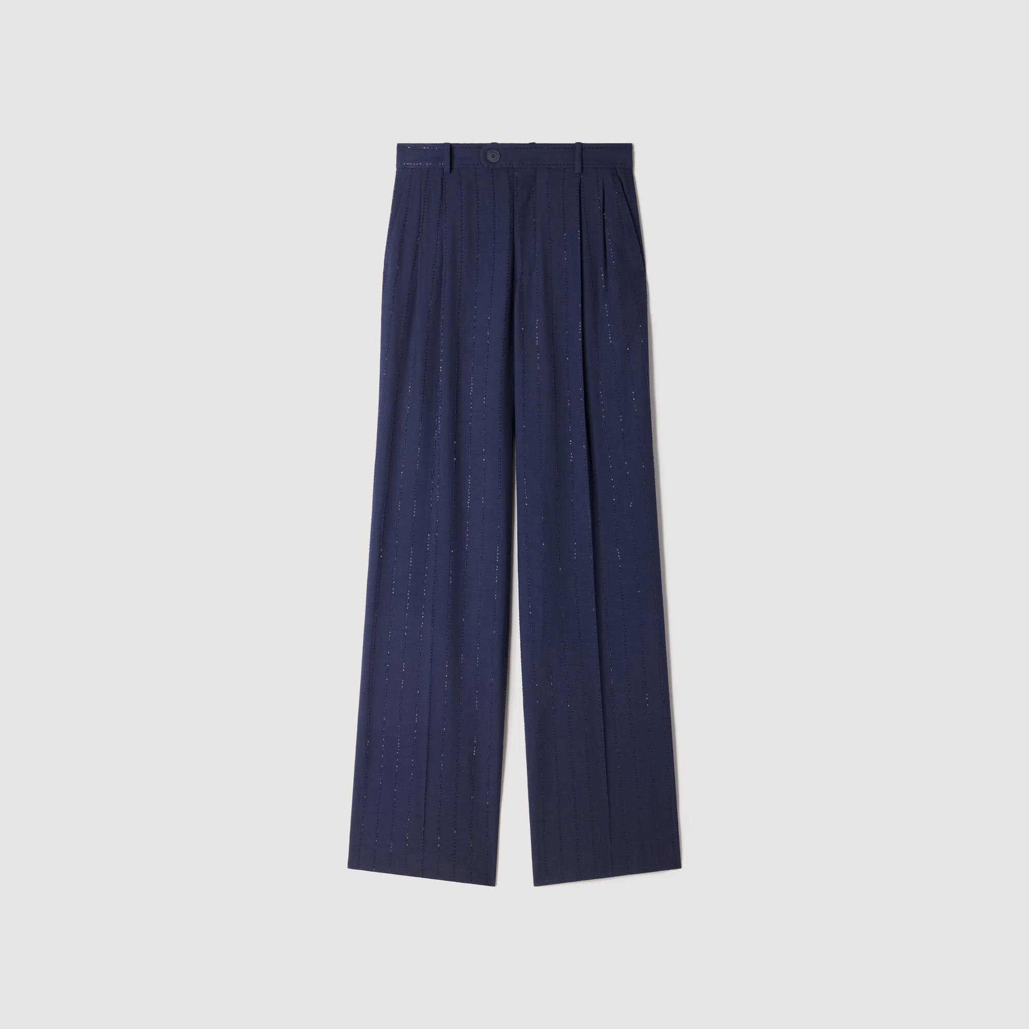 STRIPED SEQUIN TROUSERS - 1