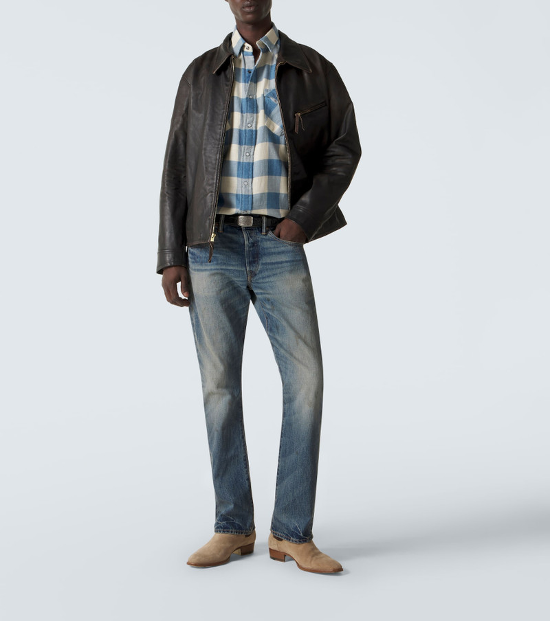 RRL by Ralph Lauren Distressed straight jeans outlook