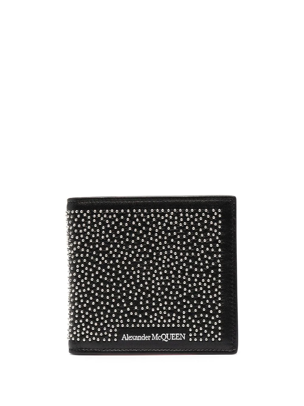 stud-embellished logo-print wallet - 1