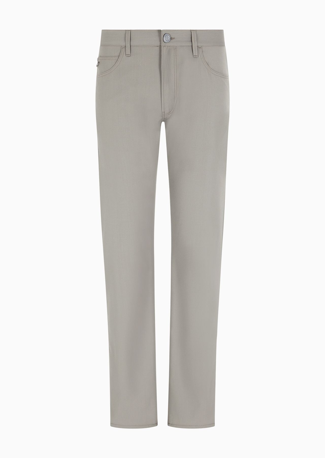 Five-pocket, regular-fit, virgin-wool trousers - 1