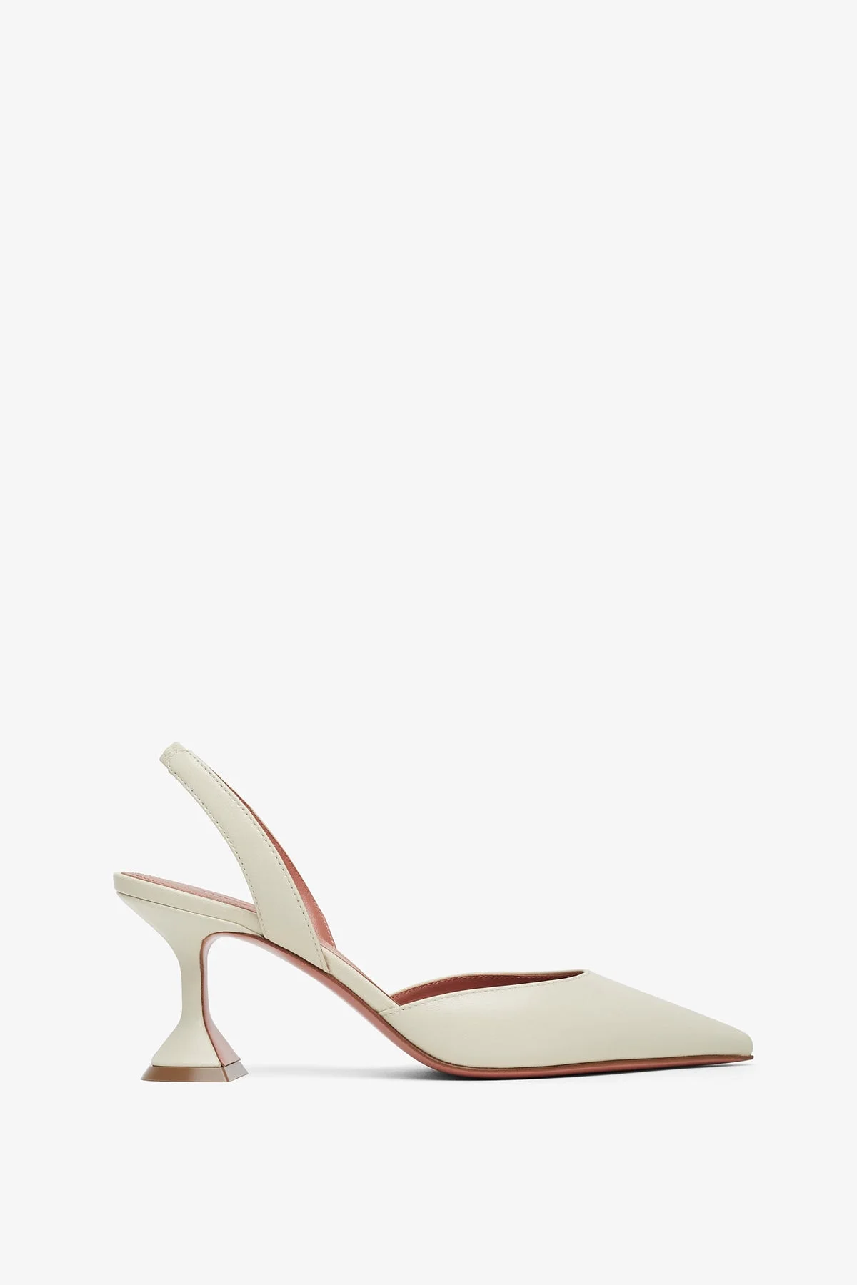 Holli 70 white leather slingbacks - 1