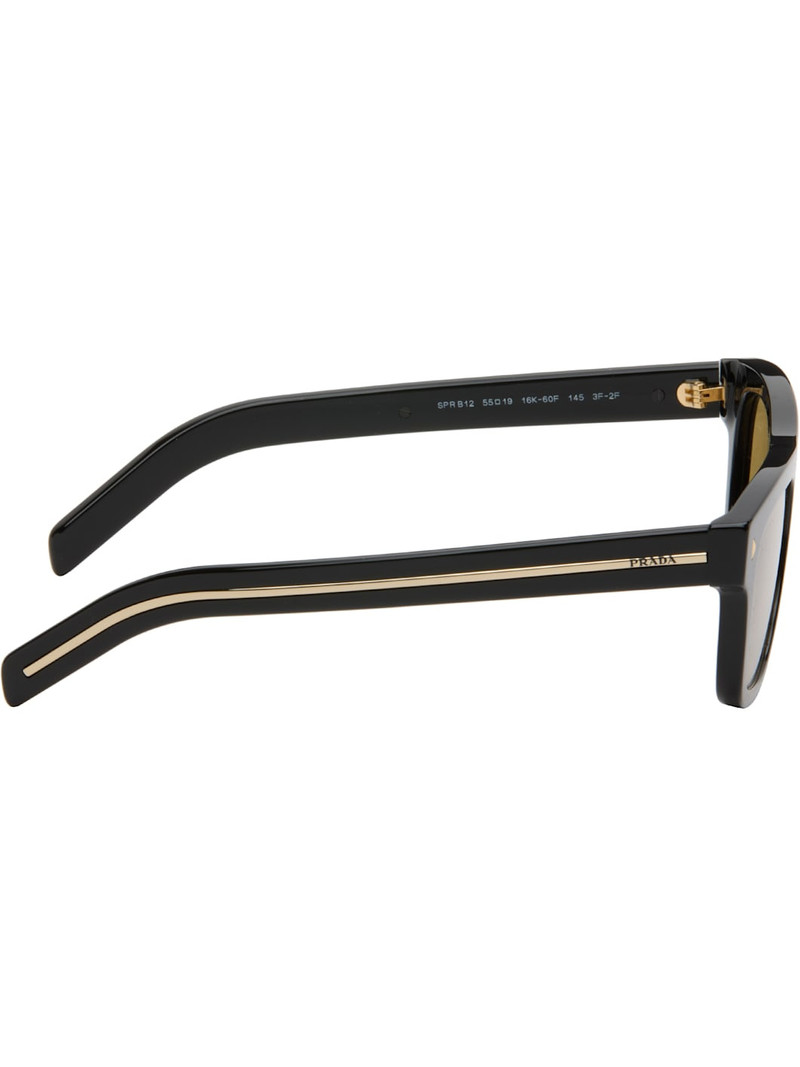 Prada Black Iconic Metal Plaque Sunglasses outlook