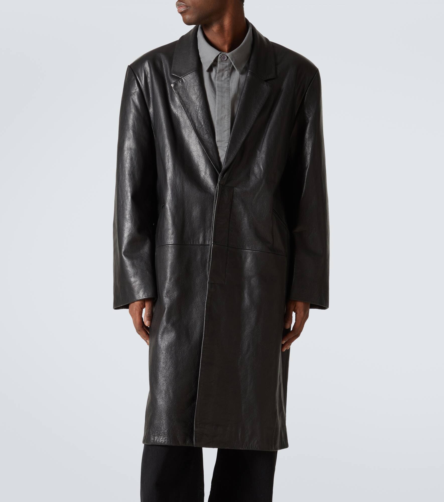 Oversized leather coat - 3