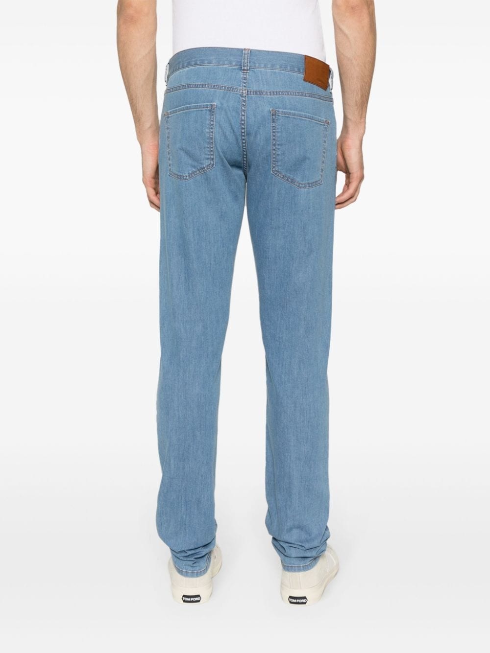 logo-patch slim-fit jeans - 4