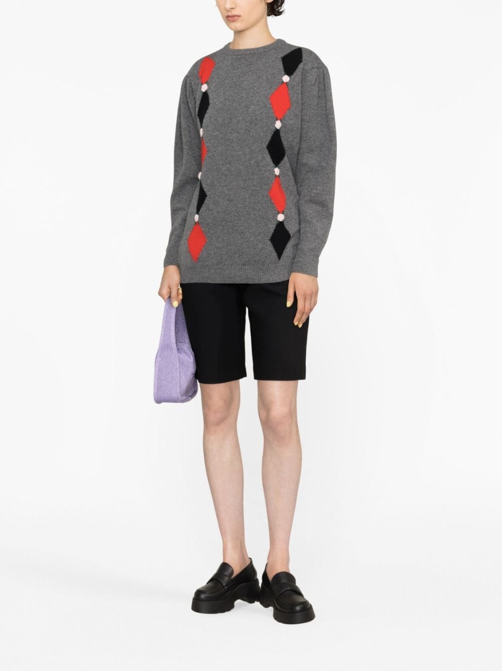 intarsia-patterned wool jumper - 2