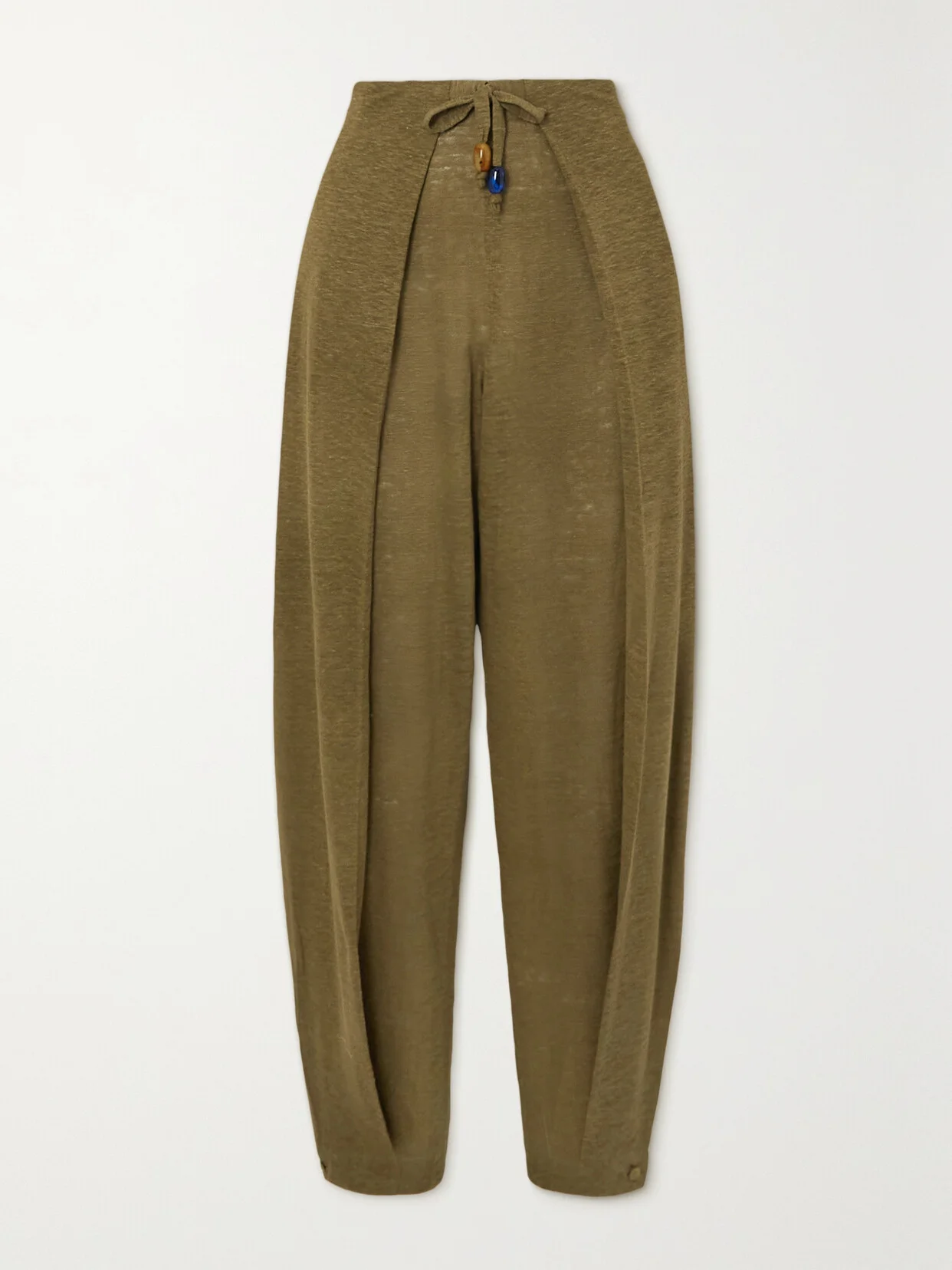 Linen Tapered Pants - 1