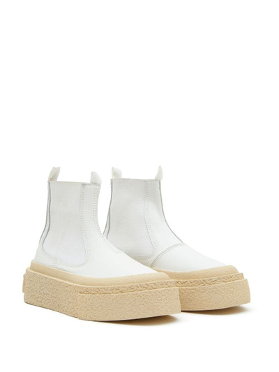 MM6 Maison Margiela logo-patch leather ankle boots outlook