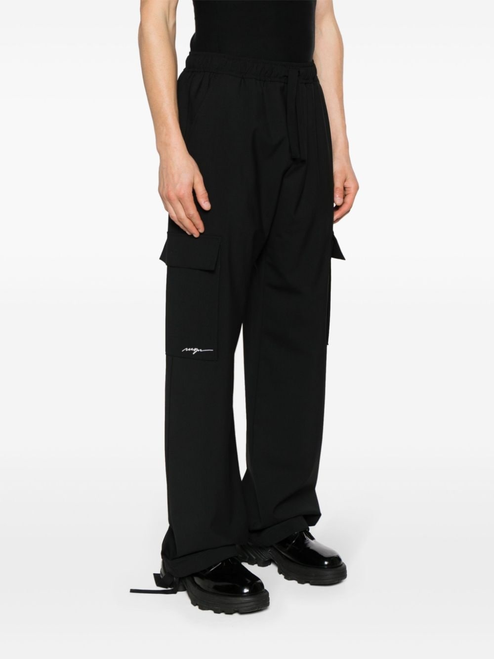 drawstring cargo trousers - 3