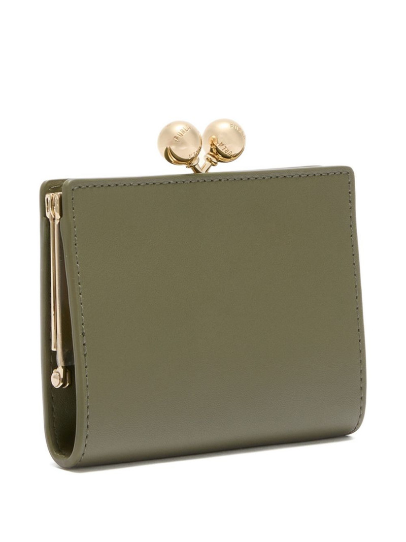 FURLA dots-clasp leather coin purse outlook