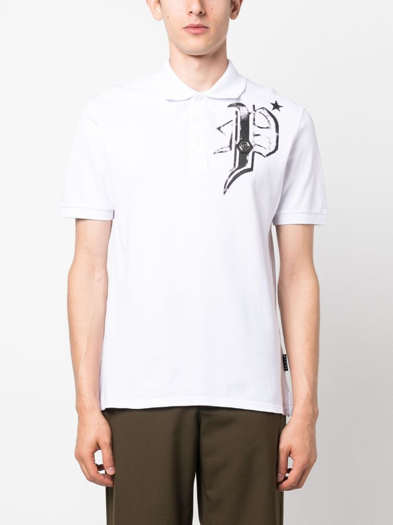 logo-print cotton polo shirt 3