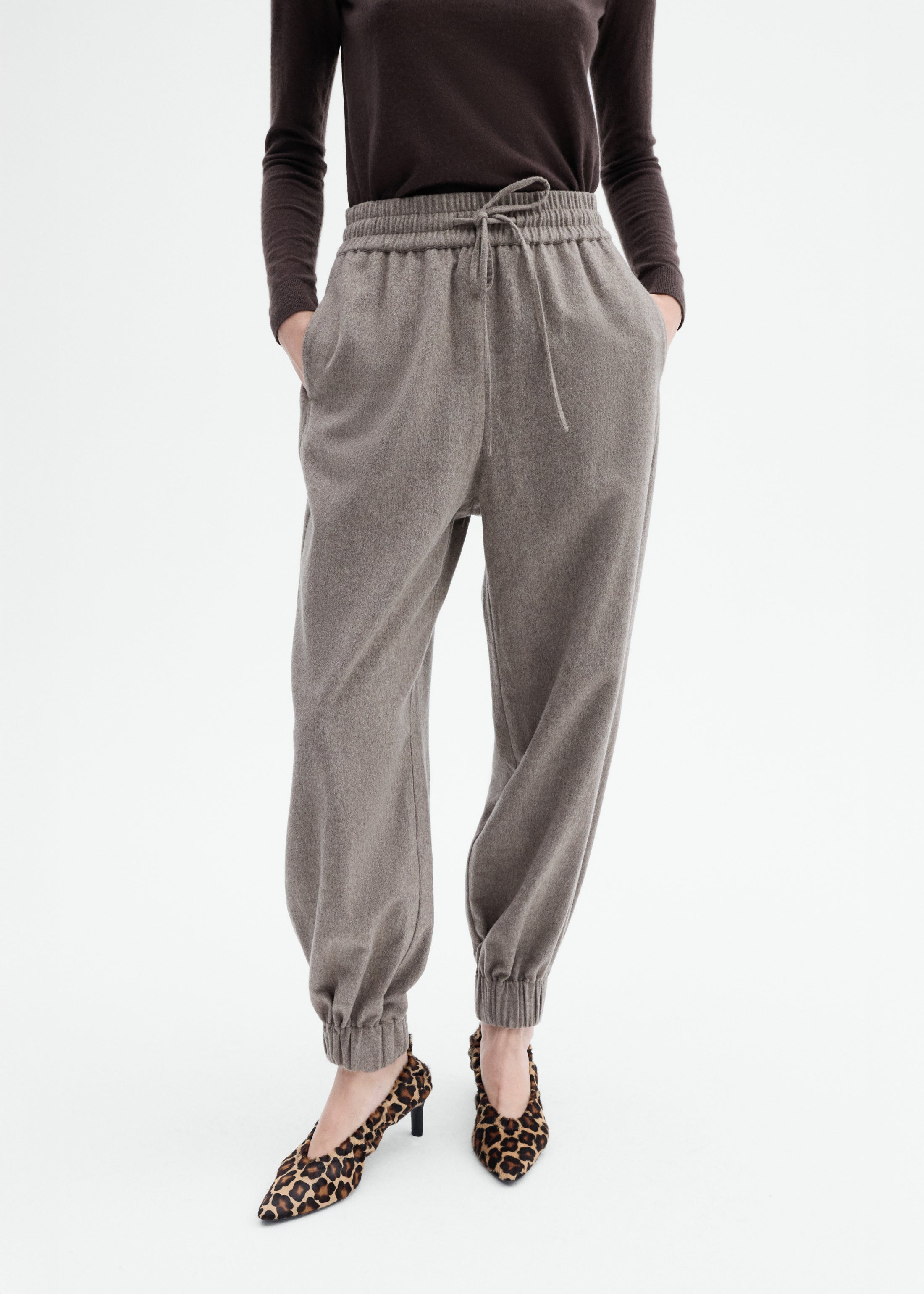 Flannel Jogger in Wool Cashmere - 2