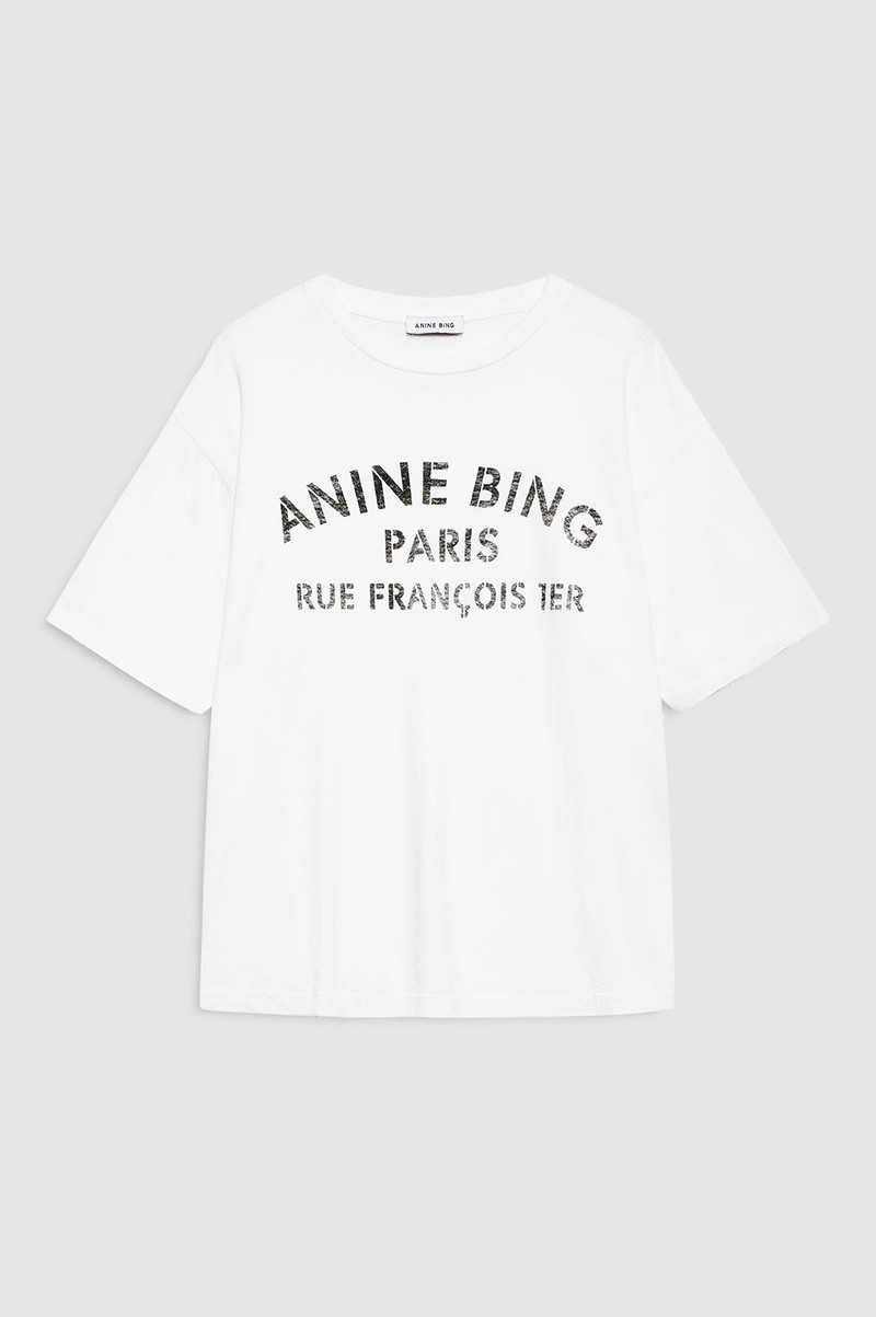 Cohen Tee Paris Stencil - Ivory 1
