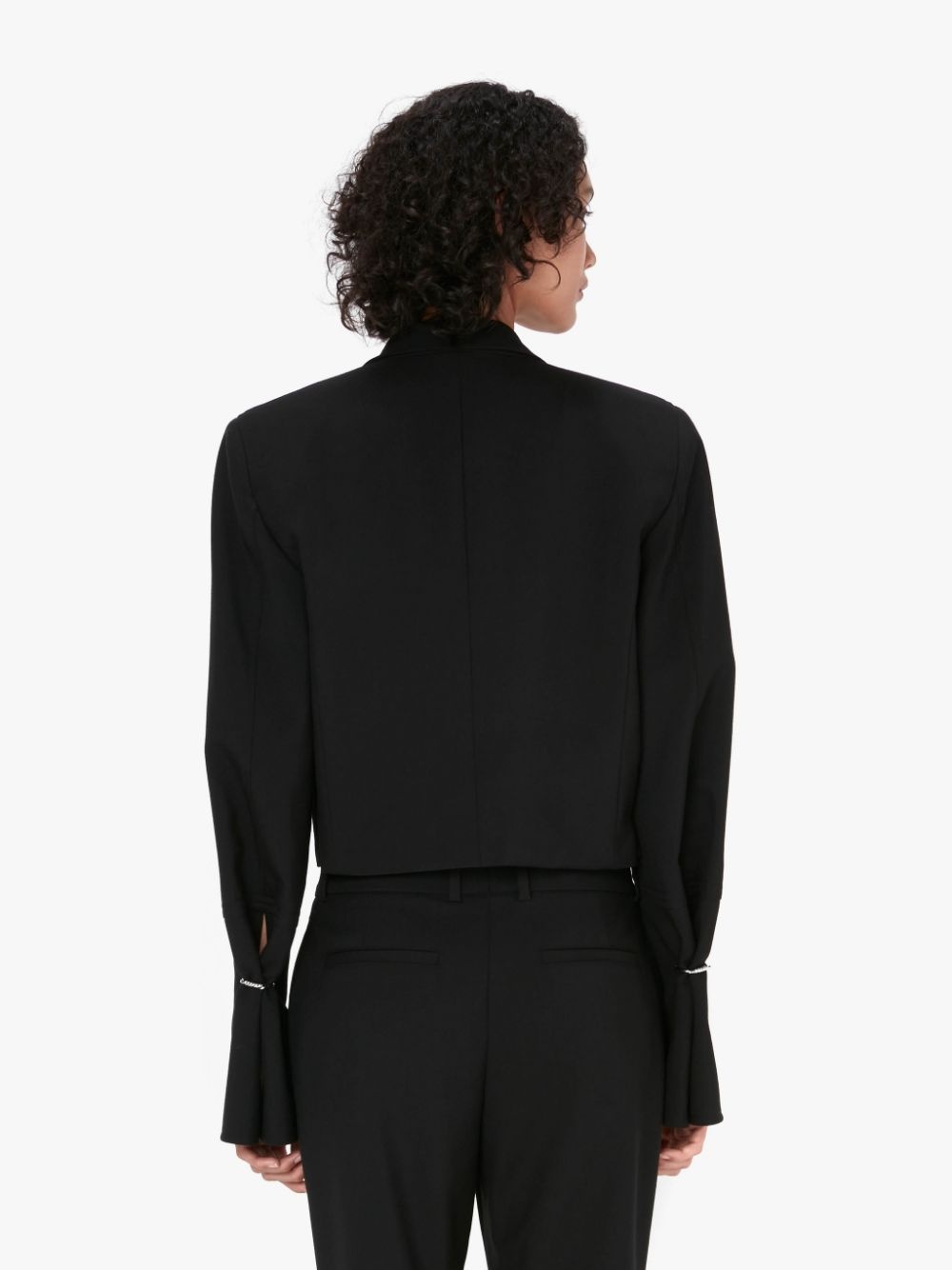 RING DETAIL CROPPED BLAZER - 3