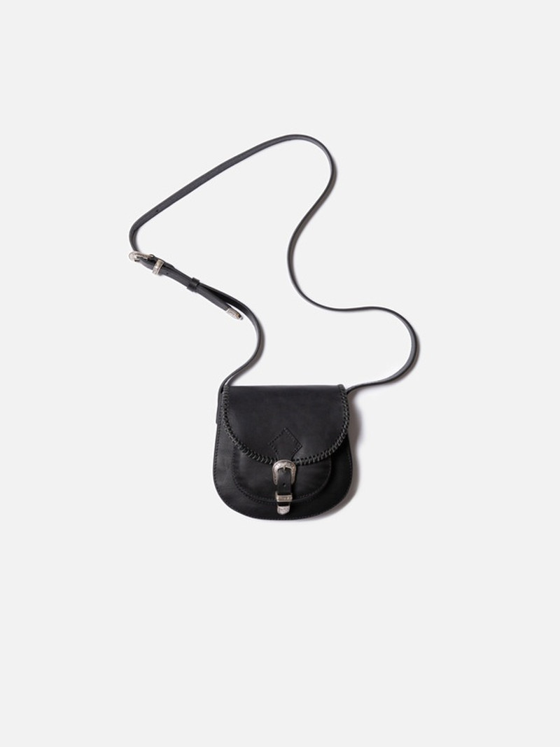 Western Leather Saddle Bag Black 1