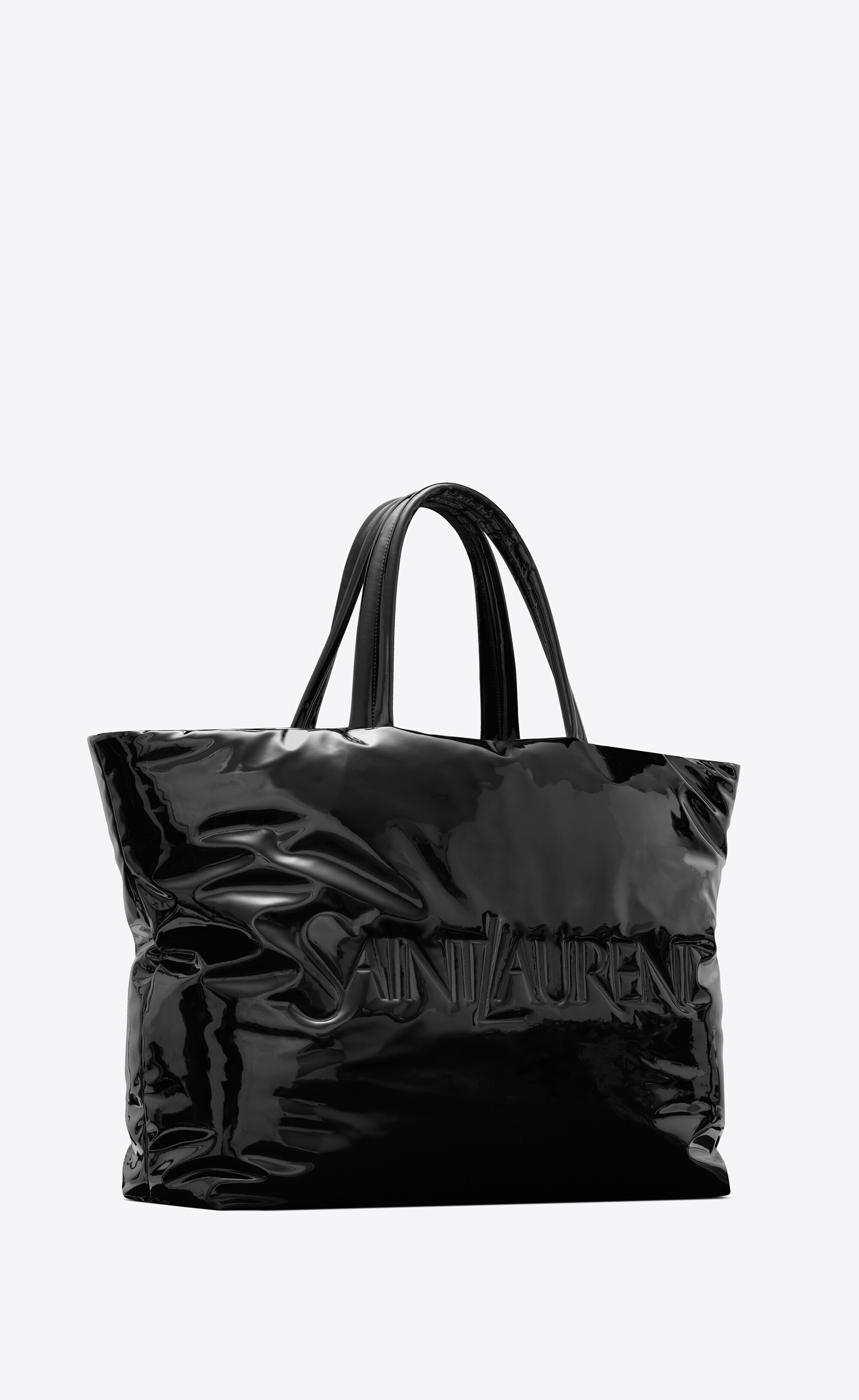 saint laurent maxi tote in patent canvas - 4