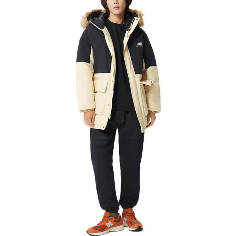 New Balance Color Block Down Jacket 'Yellow Black' AMJ23355-GO - 3