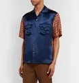 Camp-Collar Satin and Printed Silk-Twill Shirt - 10