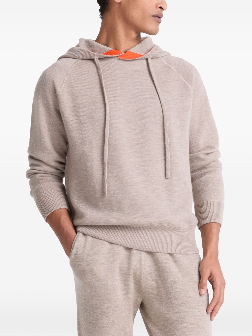 double-sided knitted hoodie - 3