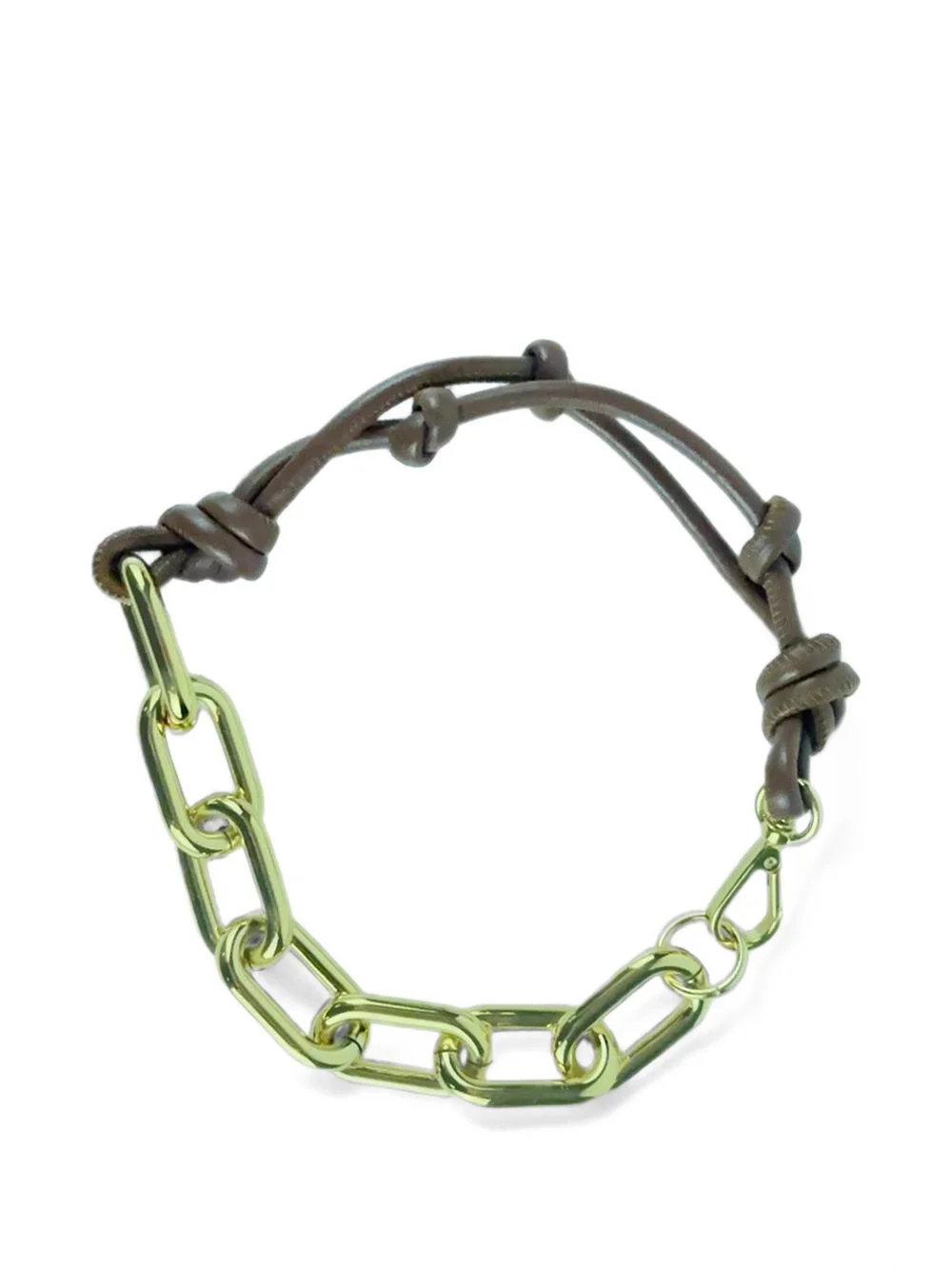 leather-rope chain necklace - 1