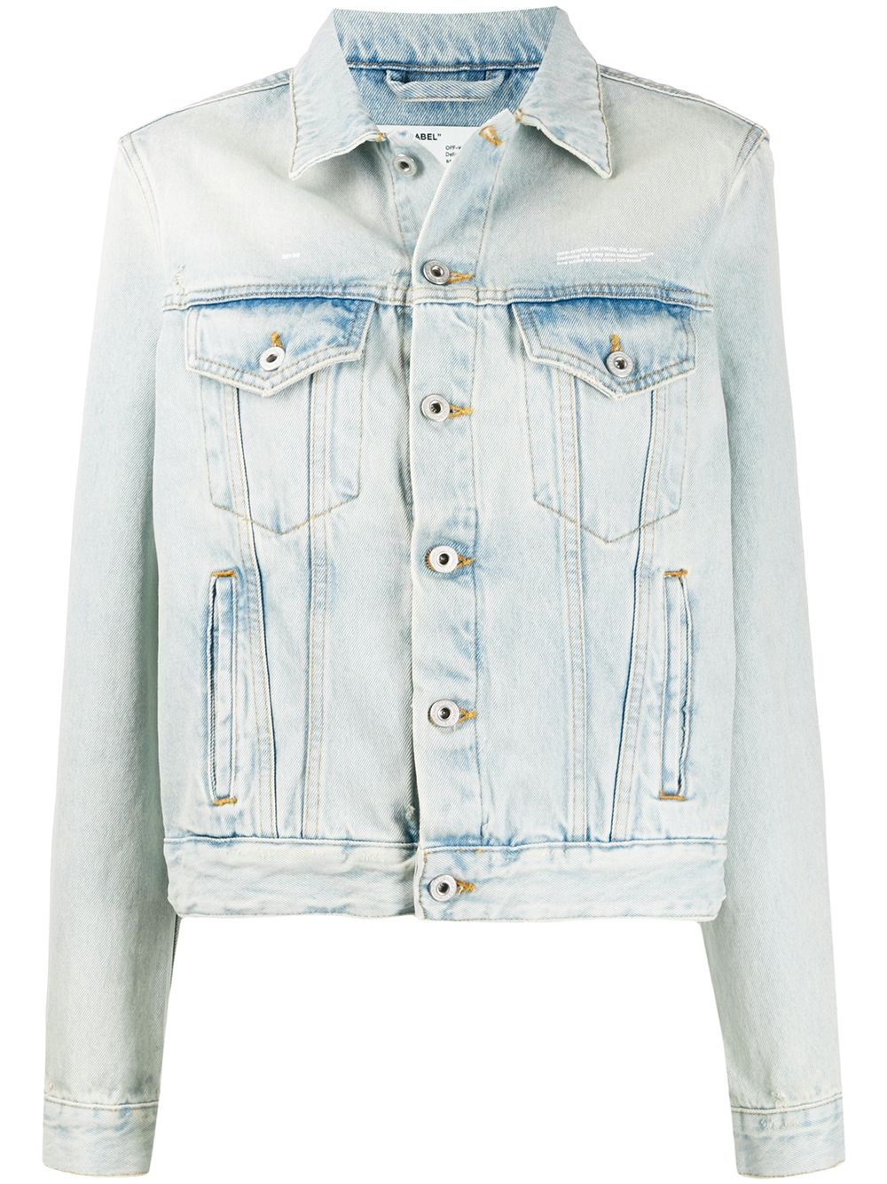 bleached boxy denim jacket - 1