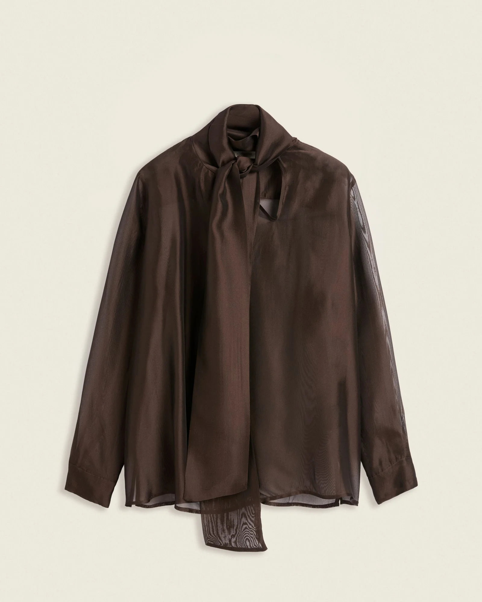 Regular fit viscose and silk organza blouse - 1