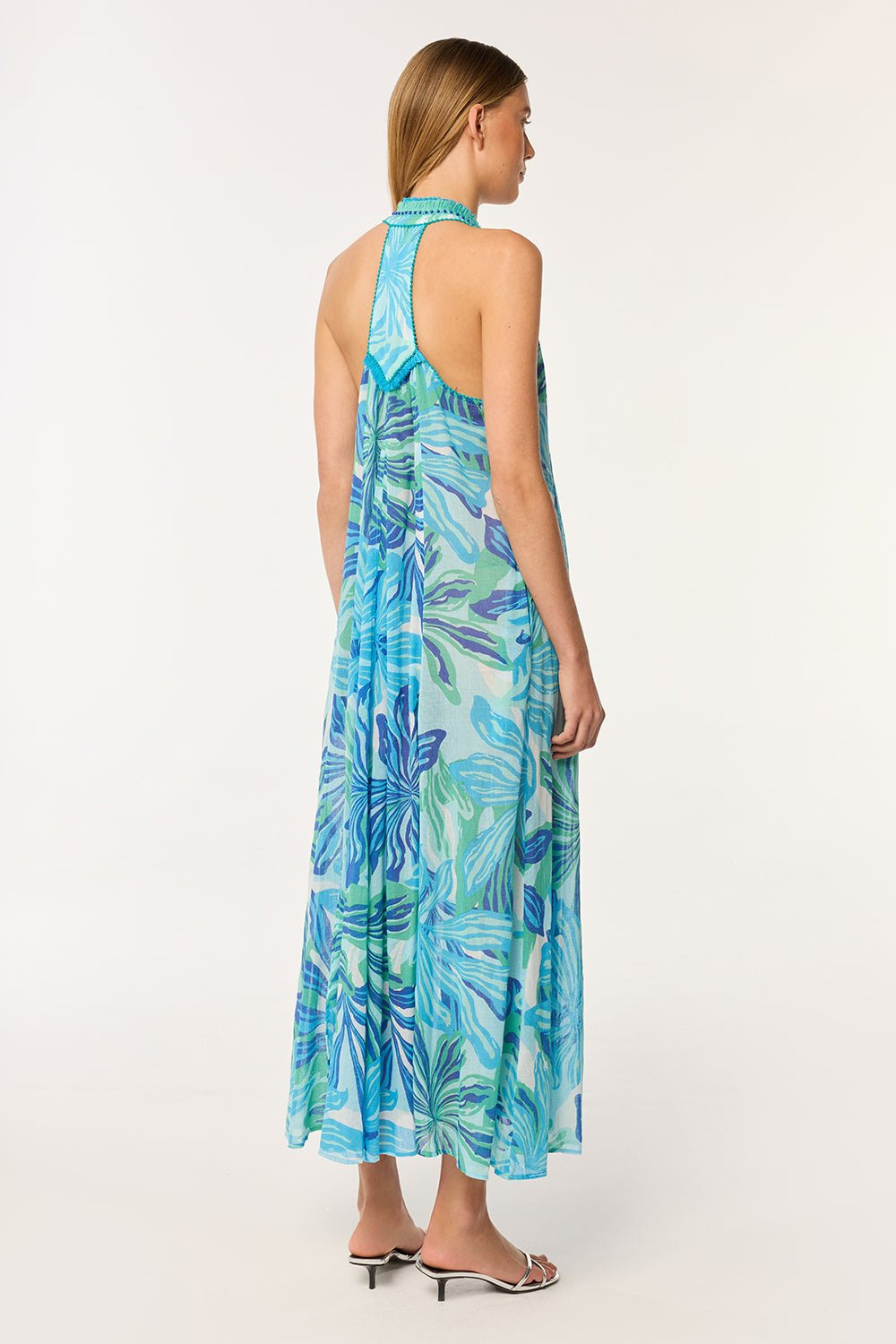 Long Dress Nava - Blue Seaweed - 3