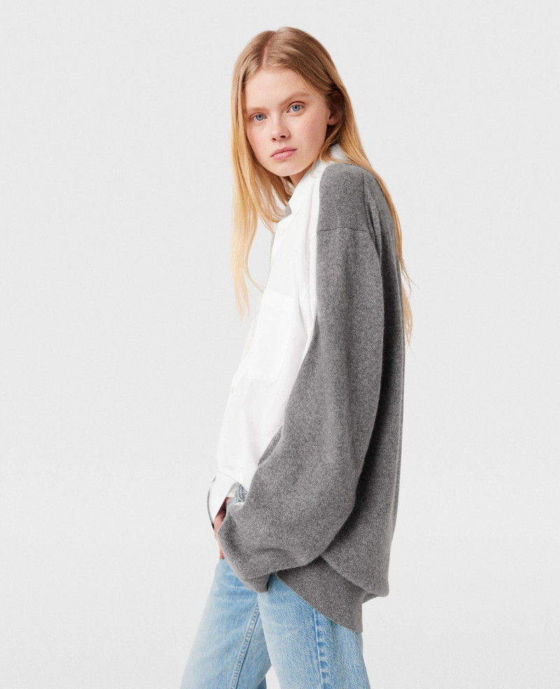 Stella McCartney Shirting Details Long Sleeve Sweater outlook