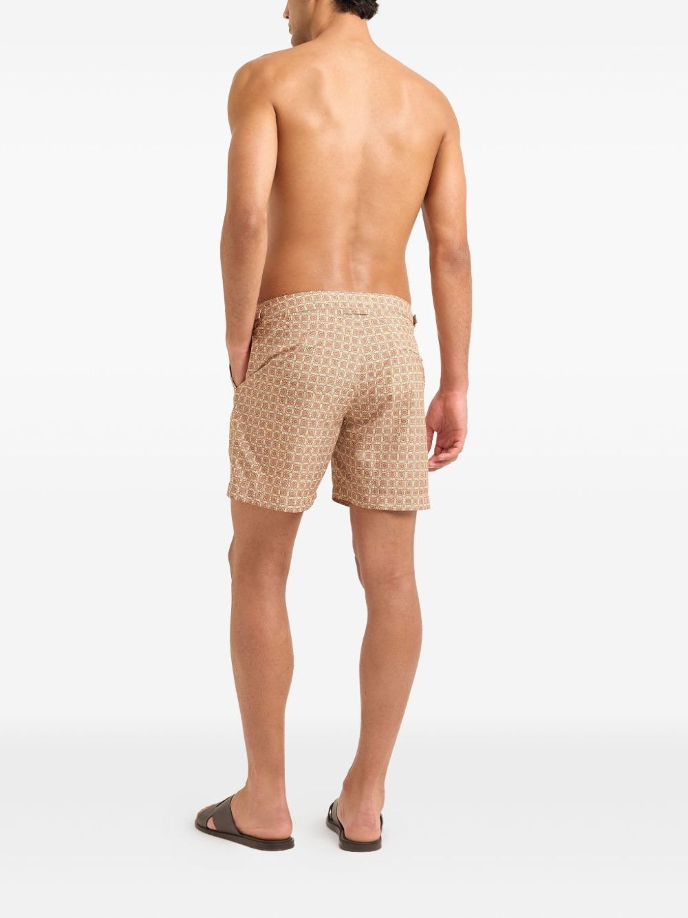 Bulldog geometric-pattern swim shorts - 3