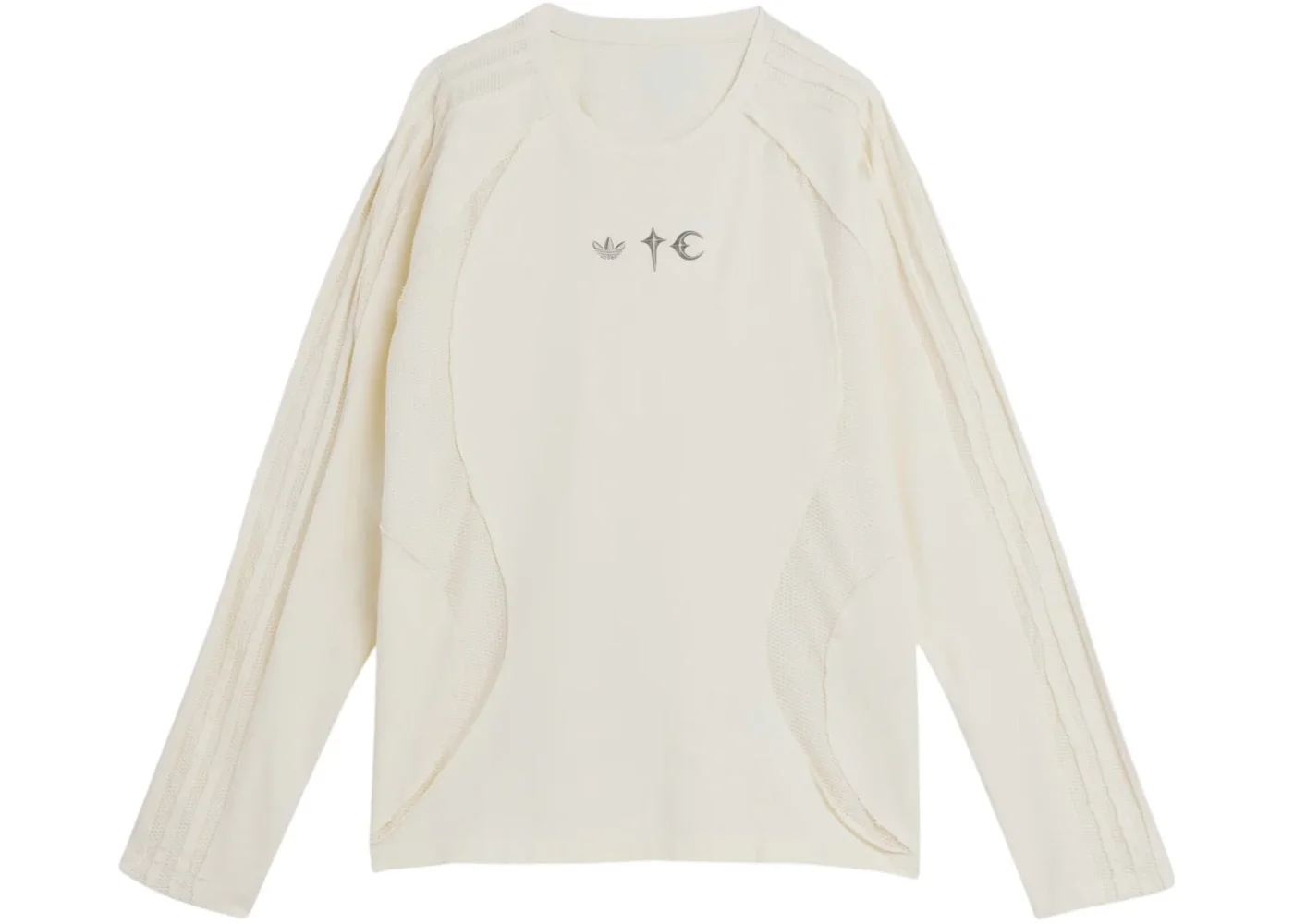 adidas x Thug Club Teamgeist Long Sleeve T-shirt Cream White - 1