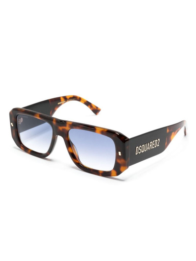 DSQUARED2 tortoiseshell rectangle-frame sunglasses outlook