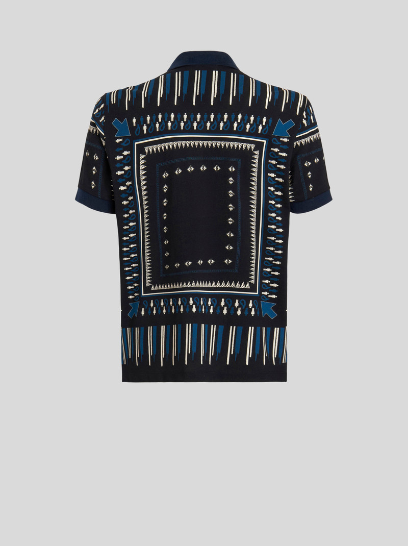 GEOMETRIC PRINT POLO SHIRT 5