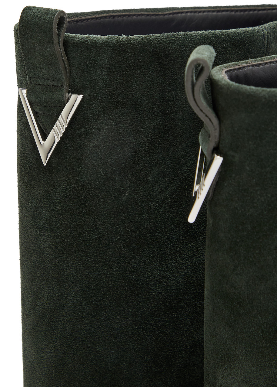 The Attico Robin Layered Suede Combat Boots - 4