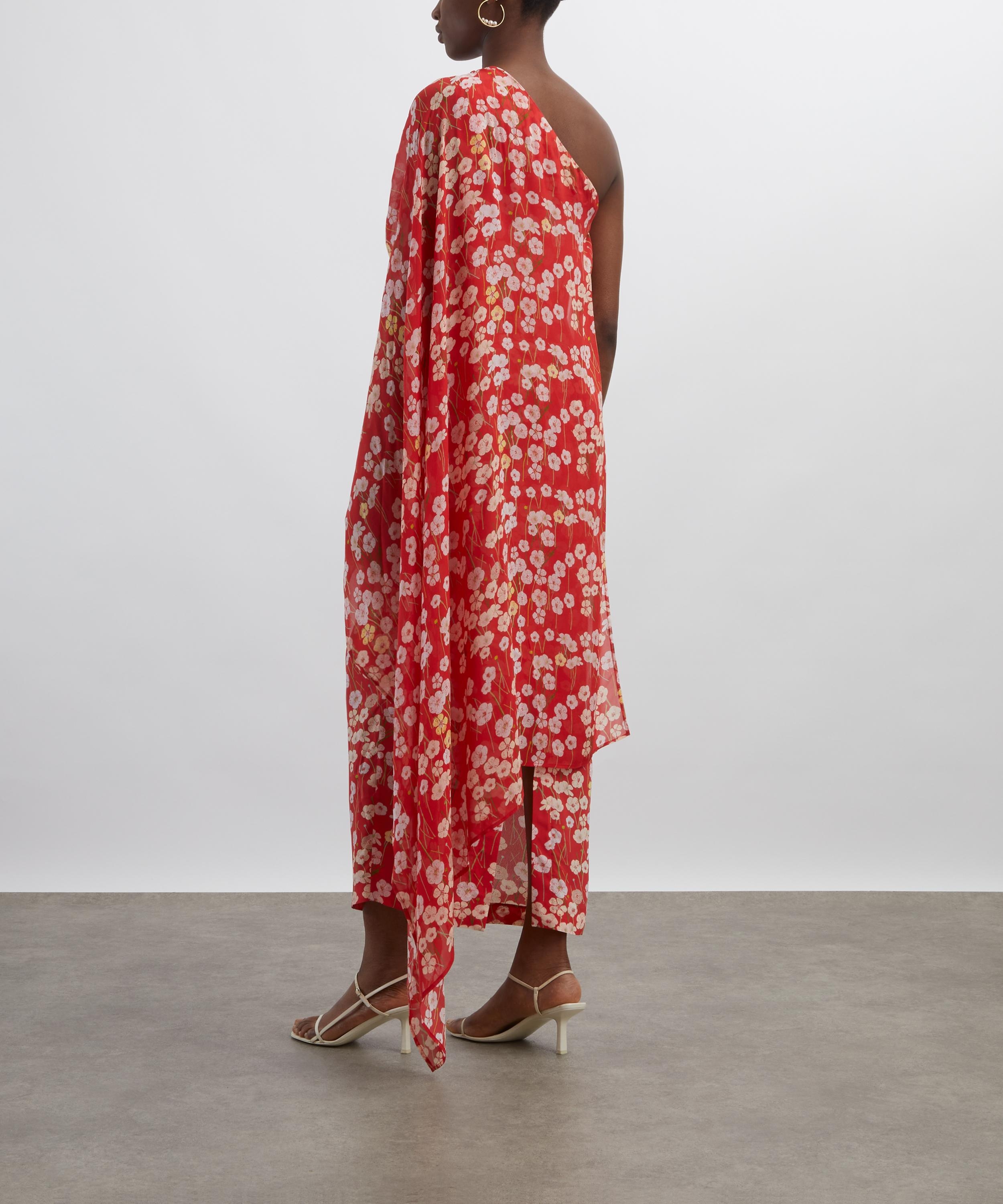 Nick Red Buttercups Off-The-Shoulder Dress - 4