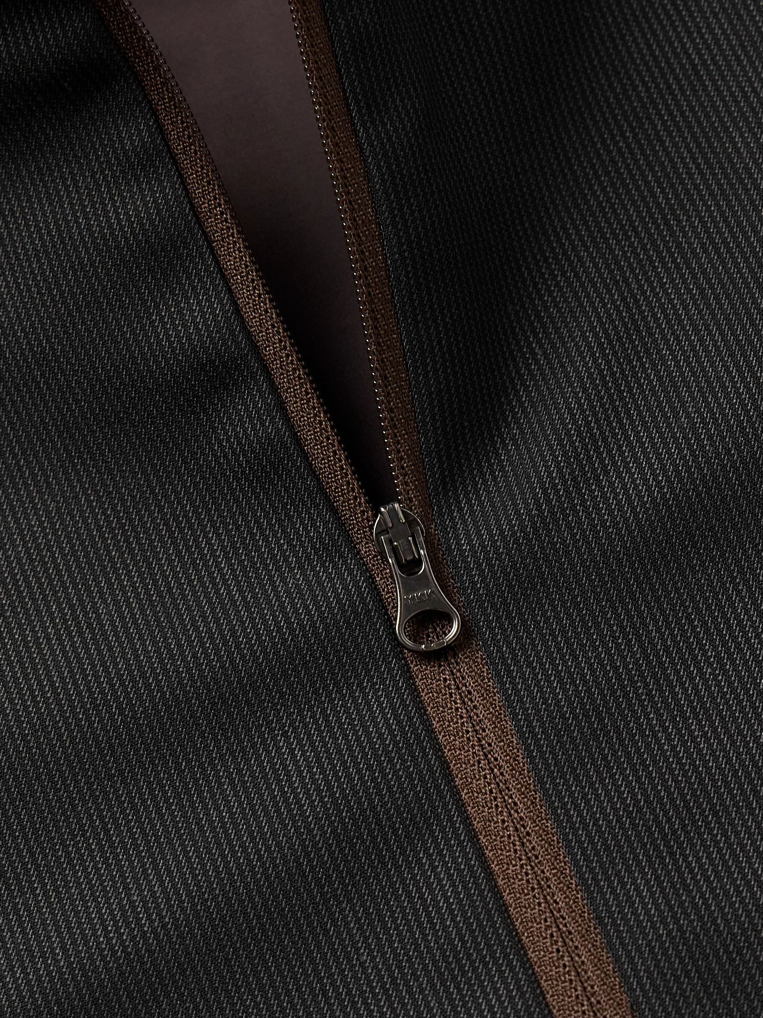 Striped Wool-Blend Jacket Black - 4