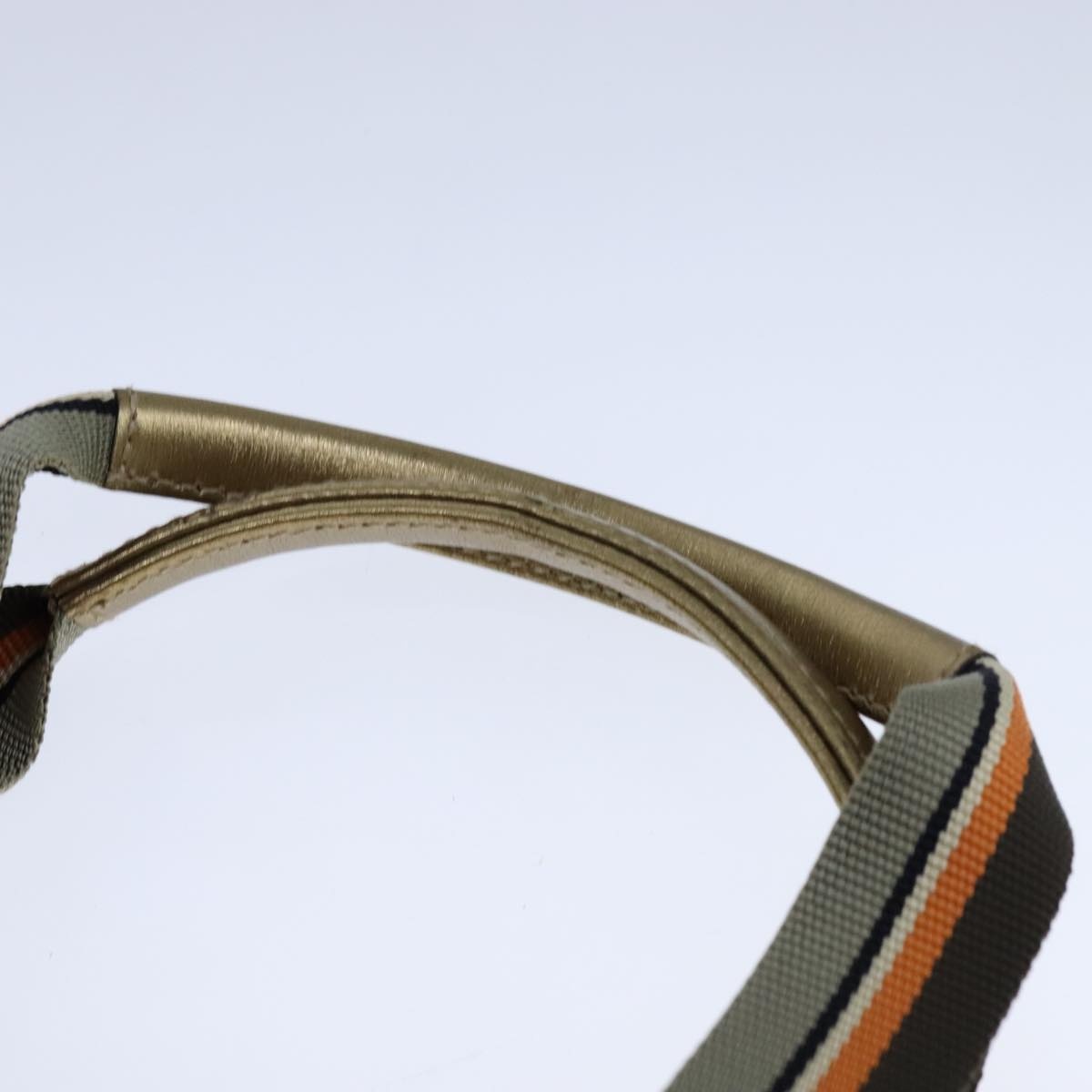 GUCCI GG Crystal Sherry Line Hand Bag Gray Gold Brown - 8
