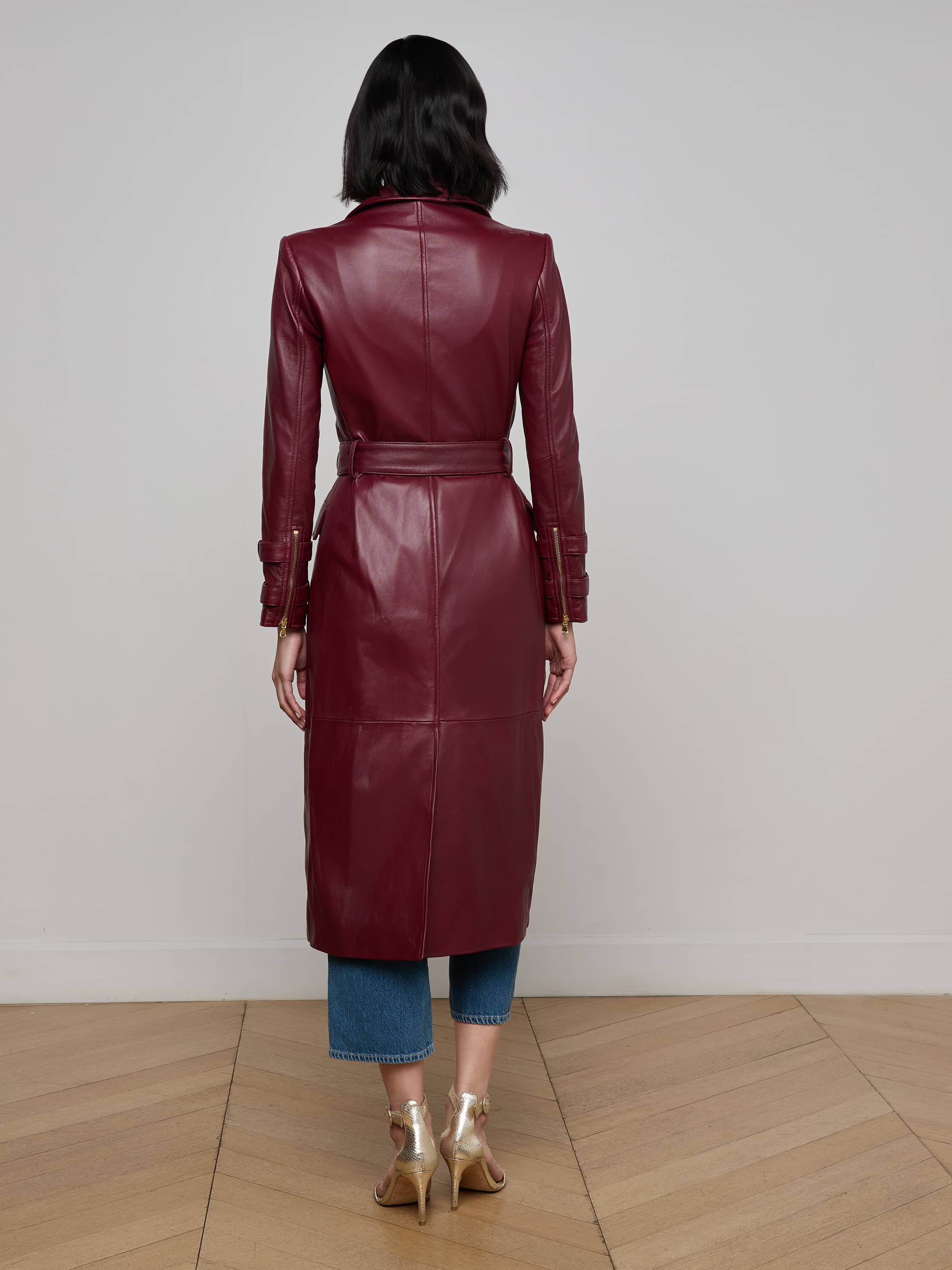 Celina Leather Trench Coat - 4