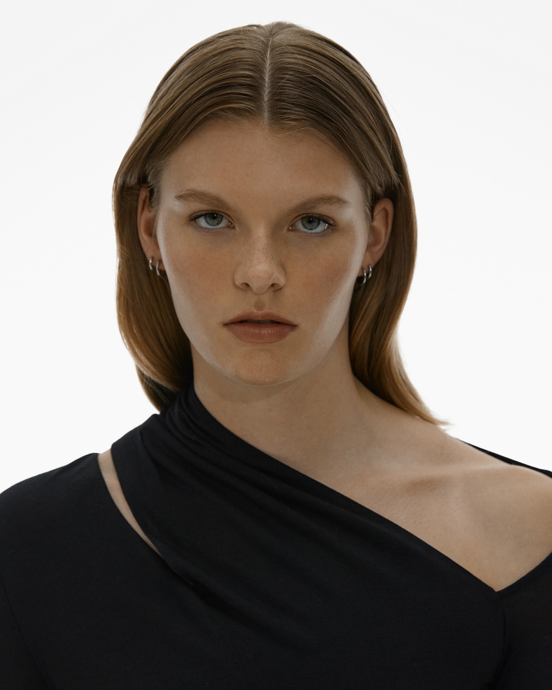 RIBBED ASYMMETRIC MINI DRESS - 7
